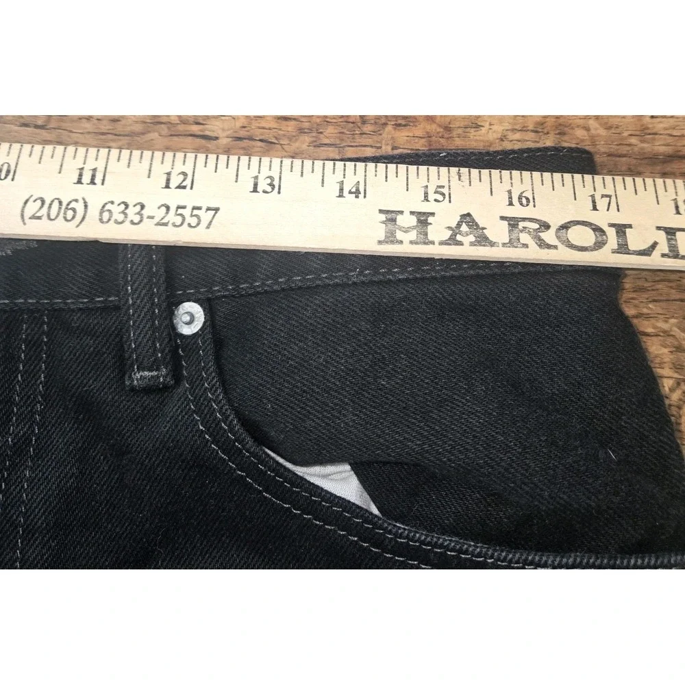 Levi's 505 Men's Black Regular Fit Jean 34Wx32L  Straight Leg Skate Grunge Y2k
